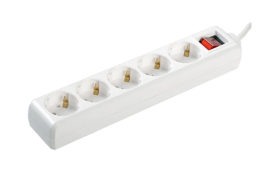 Удлинитель IEK WYP10-16-05-03-ZK-N 5х3м с заземл. 16А IP20 У05К 2P+PE 250В 3х1 с выкл.