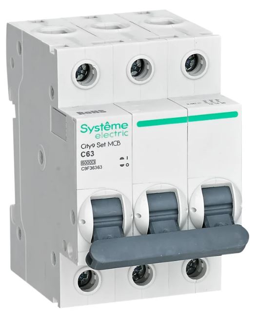 Автоматический выключатель Systeme Electric C9F36363 City9 Set С 63А 3P 6kA 400В