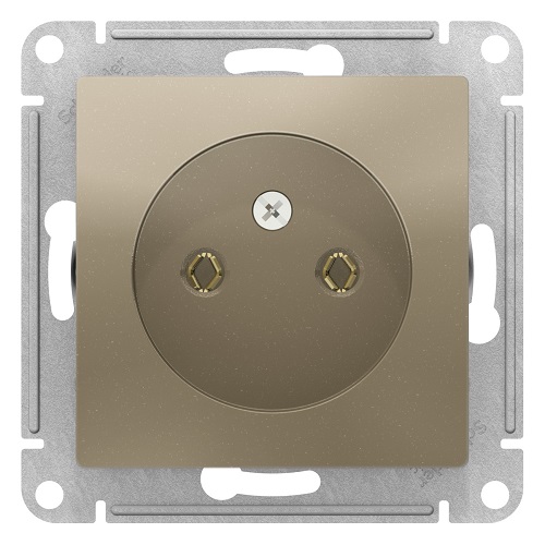 Розетка Schneider Electric ATN000541 AtlasDesign, без заземления, 16А, механизм, шампань