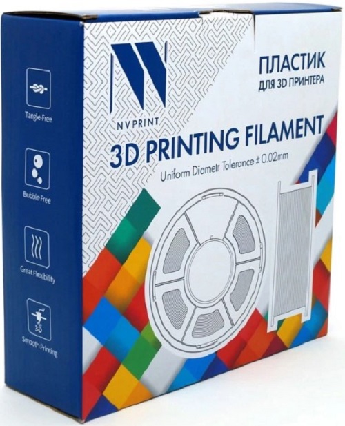 Пластик NVP NV-3D-PLA-P-ORANGE PLA+ Orange для 3D печати, диаметр 1.75мм, длина 330м, 1 кг