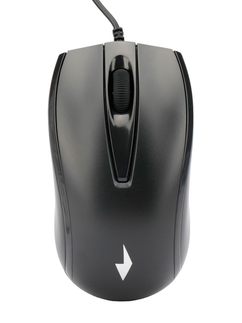   Xcom-Shop Мышь Gembird MOP-110 USB, черная, 2кн.+колесо-кнопка, 1000 DPI, кабель 1.8м