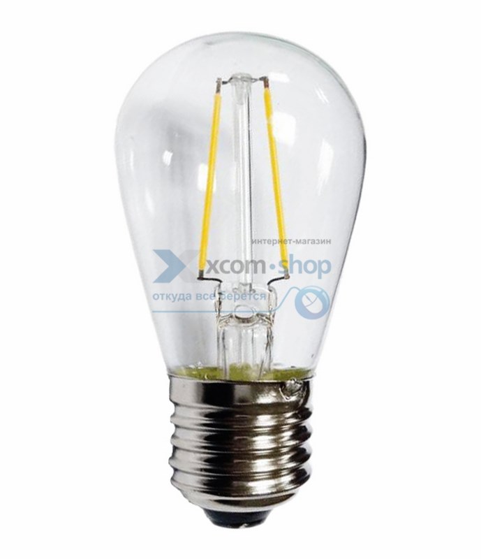 Лампа NEON-NIGHT 601-801 ретро Filament ST45, E27, 2W, 230В, теплая белая, 3000K