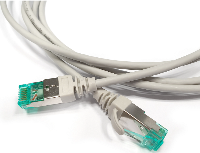 Кабель патч-корд S/FTP 6А кат. 1,5м Hyperline PC-LPT-SFTP-RJ45-RJ45-C6A-1.5M-LSZH-GY серый