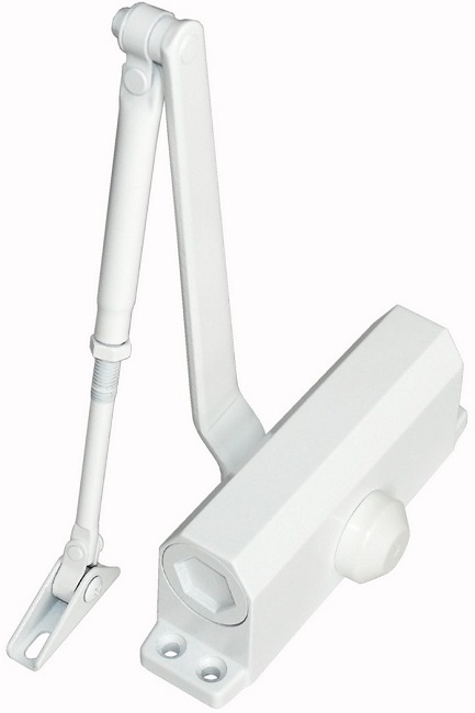Доводчик Smartec ST-DC036BC-WT c тягой EN 3-6, 40 - 120 кг, 1400 мм, 2-х скор., тормоз открывания, белый
