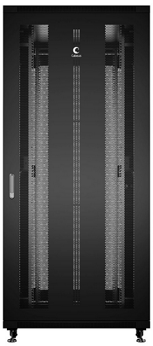 Шкаф напольный 19, 32U Cabeus ND-05C-32U60/80-BK телекоммуникационный 600x800x1610mm (ШхГхВ) передняя и задняя перфорированные двери, ручка с замком,