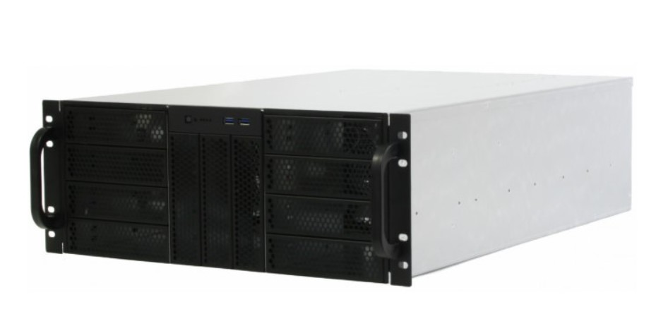 Корпус серверный 4U Procase RE411-D11H0-A-45-F черный, без БП, 11x5.25+0HDD, глубина 450мм, MB ATX 12x9.6 + 2FAN