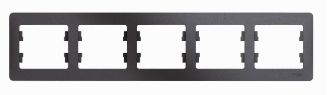 Рамка Schneider Electric GSL001305 Glossa 5-ая, горизонтальная, графит