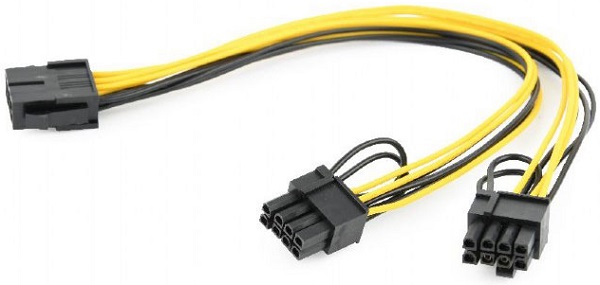 Кабель питания Cablexpert CC-PSU-85 8-пин на 6+2 пин x 2 шт., 0.3 м