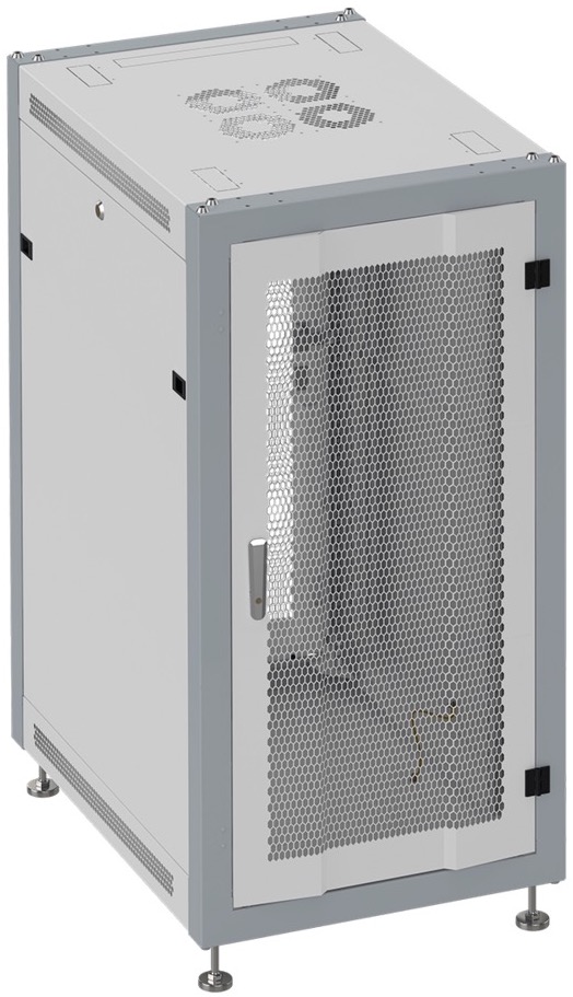 Шкаф напольный 19, 42U SYSMATRIX SL 6642.733 600x600x2000mm (ШхГхВ) передняя дверь перфорированная, задняя дверь перфорированная, поворотная ручка с