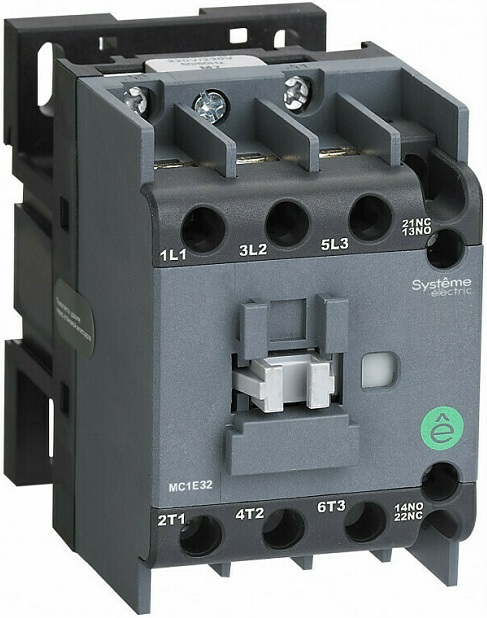 Контактор Systeme Electric MC1E32E7 MC1E 3P 32A НО+НЗ 48V 50/60ГЦ (LC1E3210E5)