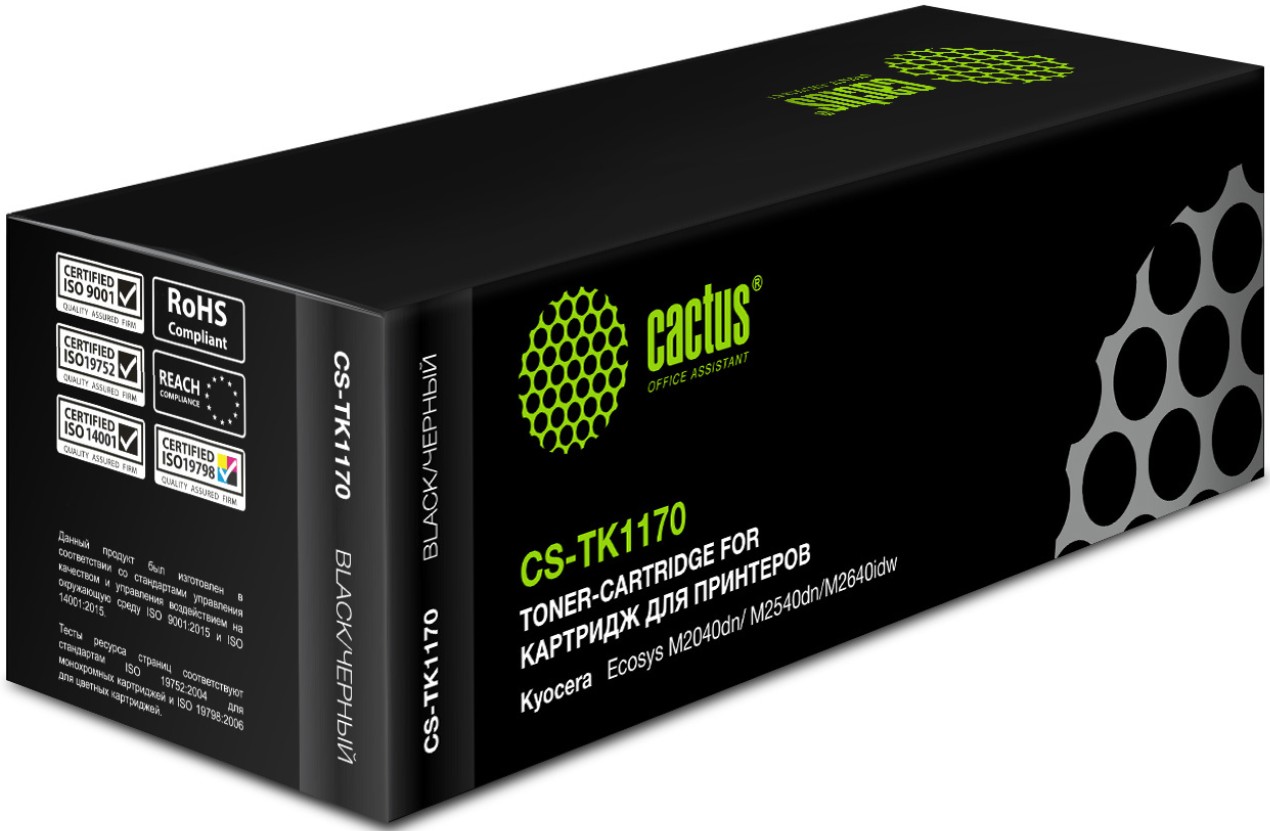 Картридж Cactus CS-TK1170 для Kyocera Ecosys M2040dn/ M2540dn/M2640idw (7200стр.), черный