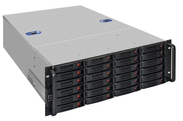 Корпус серверный 4U Exegate Pro 4U660-HS24 EX292424RUS RM 19, глубина 660, Redundant БП 2x550W, 24x