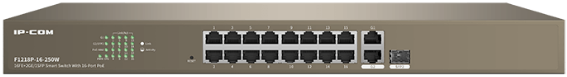   Xcom-Shop Коммутатор PoE IP-Com F1218P-16-250W 16FE+2GE/1SFP Managed Switch With 16-Port PoE