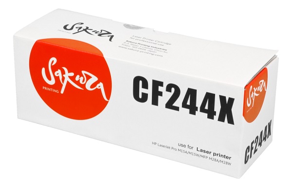 Картридж Sakura SACF244X для HP, черный, 2 000 к.