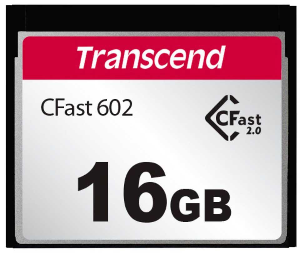Compact Flash (CF) Карта памяти 16GB Transcend TS16GCFX602 Cfast 2.0, MLC, темп. режим от -5℃ до +70℃