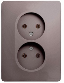 Розетка Schneider Electric GSL001220 GLOSSA двойная без заземления в сборе (платина)
