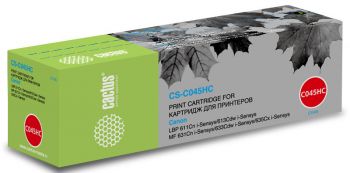 Тонер-картридж Cactus CS-C045HC для Canon LBP 611Cn/613Cdw/631Cn/633Cdw/635Cx, голубой (2200стр.)
