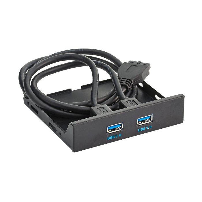 Планка Exegate 3H-615 EX280446RUS USB на переднюю панель, 3,5, 2*USB3.0, черная, металл, подсоединение к мат. плате
