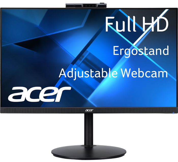 Монитор 23,8 Acer CB242YDbmiprcx UM.QB2EE.D01 IPS, 1920x1080, 75Hz, 178°/178°, 1 ms, 250nits, VGA, HDMI , DP, cam, audio In/out, 2Wx2, FreeSync, HAS,