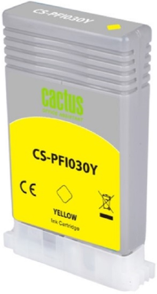Картридж струйный Cactus PFI-030Y желт.пигм. (55мл) для Canon imagePROGRAF TA-20/30