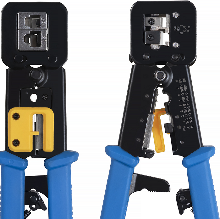  Инструмент Cabeus HT-376Z обжимной для коннекторов быстрой установки RJ-45 (8р8с), RJ-11/12 (6р6с, 6р4с, 6р2с), профессиональный, с храповым механизмо