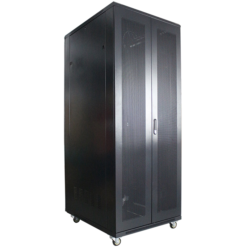 Шкаф напольный 19, 32U Wize W32U80R-RD 600х800 мм, двойная пер. и задн. двери металл. перф., вент.панель из 4 вент., колеса, рэковые гайки: 20 шт, ве