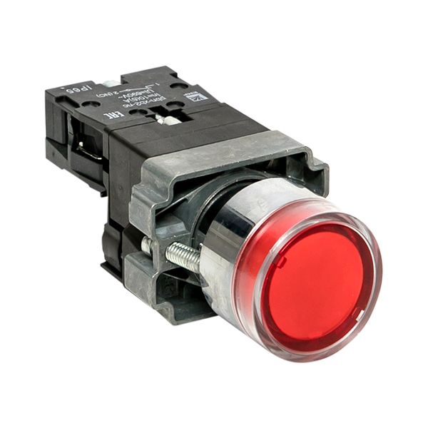 Кнопка EKF xb2-bw42-230-65 BA42 с подсветкой 230В красная NC IP65