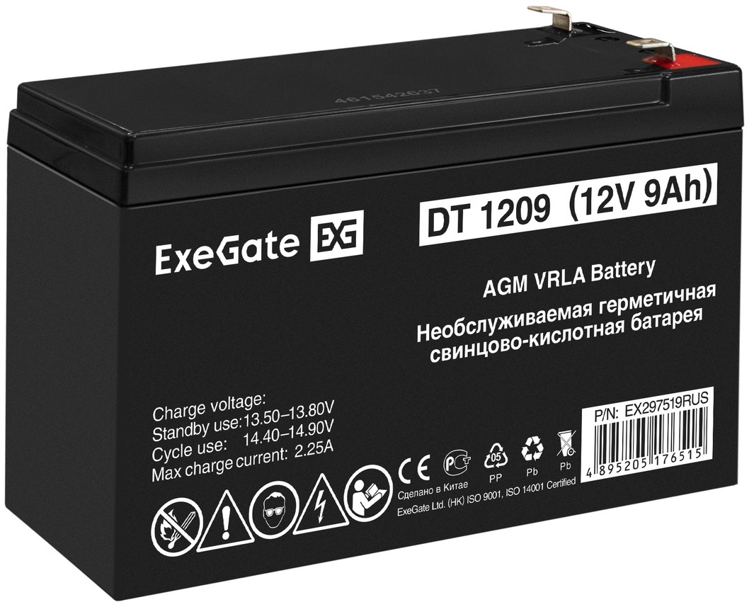 Батарея Exegate DT 1209 EX297519RUS (12V 9Ah, клеммы F2)