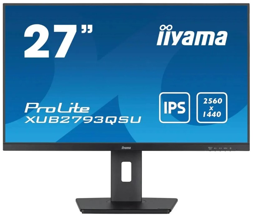 Монитор 27 Iiyama ProLite XUB2793QSU-B7 2560x1440 16:9, IPS, 300cd, 1300:1, 80M:1, 1ms, 178/178, DP, HDMI, USB, 100Hz, tilt, HAS, pivot, swivel, VESA