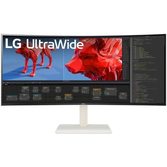   Xcom-Shop Монитор 38 LG UltraWide 38WR85QC-W 3840x1600, IPS, 21:9, 450cd/m2, 1000:1, 144Hz, 1ms (GtG), cureved 2300R, 178є/178є, VESA 100x100, RJ-45, 2*HDMI, D