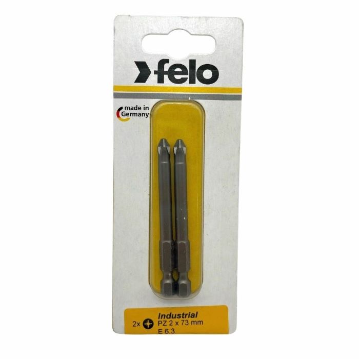 Бита Felo 03102736 крестовая PZ 2X73, серия Industrial, 2 шт в блистере