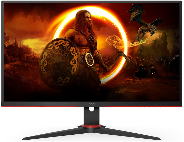 Монитор 23,8 AOC 24G2SAE 1920x1080 165Hz VA LED 16:9 4ms VGA Freesync 2*HDMI 80M:1 178/178 350cd 3000:1 Tilt black/red