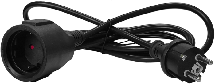 Удлинитель Lanmaster LAN-PPS/SH-10.0-BK вилка Schuko прямая - розетка Schuko, 3х1.5, 220В, 16А, черный, 10 метров