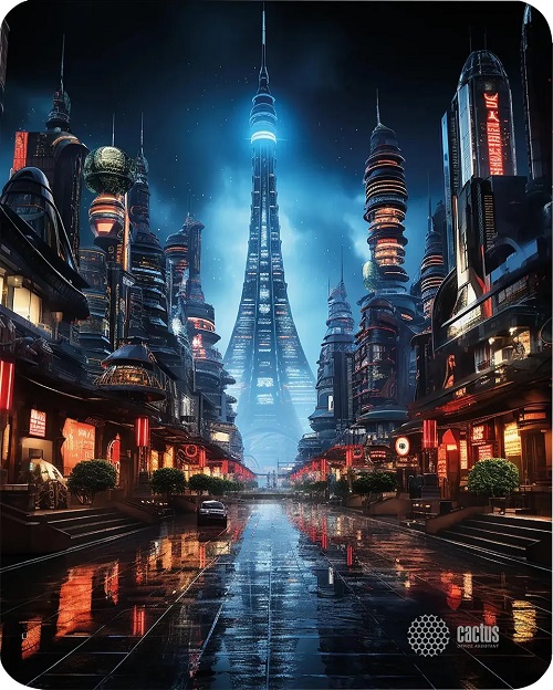   Xcom-Shop Коврик для мыши Cactus CS-MP-D05M City 300x250x3мм