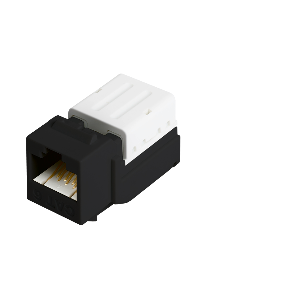 Модуль NIKOMAX NMC-KJUE2-FT-BK типа Keystone, Кат.6 (Класс E), 250МГц, RJ45/8P8C, FT-TOOL/110/KRONE, T568A/B, неэкранированный, черный
