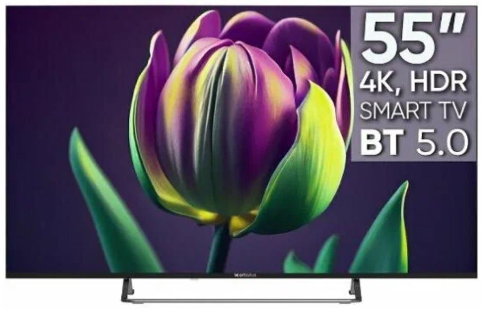 Телевизор TopDevice TDTV55CS06U_BK UHD ready/T2/S2/Android 11 Smart (1.5/16GB)/BT 5.0/2 пульта/black
