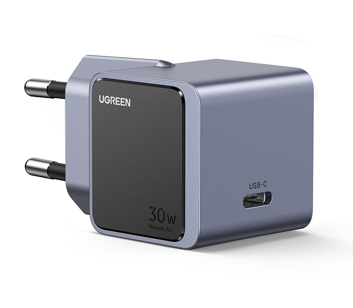 Кабель UGREEN X503 35041_ Nexode S 30W PD GaN Tech Charger EU, gray