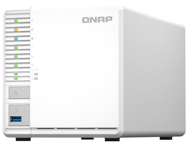Сетевой RAID-накопитель QNAP TS-364-8G 3 отсека 3,5/2,5, 1 порт 2,5 GbE BASE-T, HDMI-порт, 2 слота M.2 2280 NVMe SSD, Intel Celeron N5105/N5095 2,0