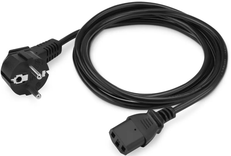 Кабель KINGPRICE KP-PC-EURO-C13-3M Евровилка угловой IEC C13 3м черный, 2029709