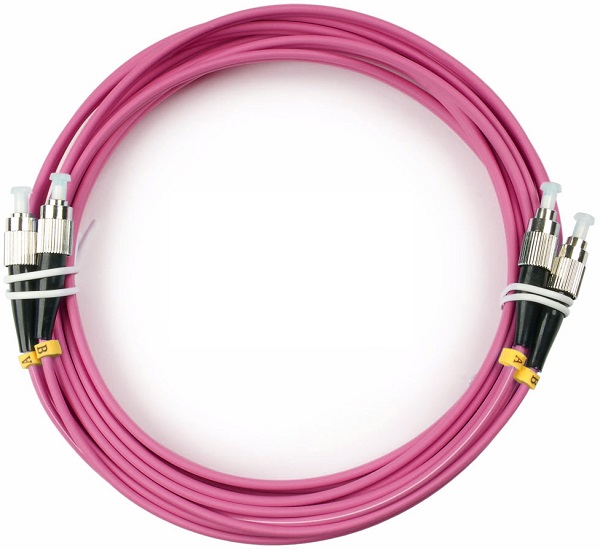 Патч-корд волоконно-оптический Cabeus FOP-50-OM4-FC-FC-5m duplex, FC-FC 50/125 mm OM4, 5м, LSZH