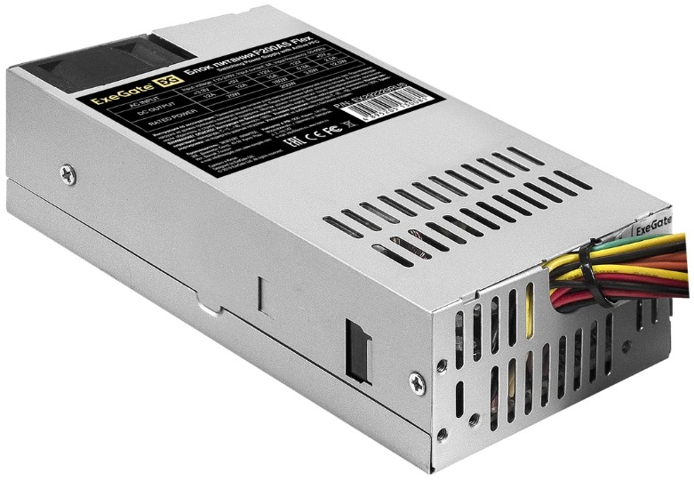 Блок питания Exegate EX292234RUS 450W F450AS Flex ATX, for ITX case, APFC, КПД 80% (80 PLUS), 4cm fan, 24pin, 4pin, 3*SATA, 2*IDE