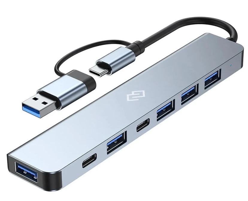 Док-станция Digma DHUB-7USB-AC 7порт. черный