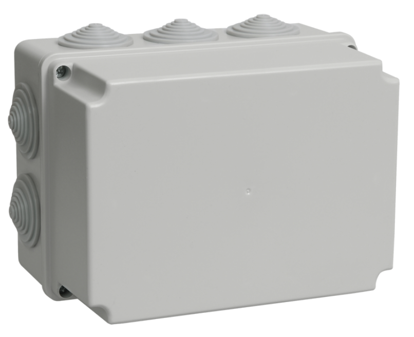 Коробка распределительная IEK UKO10-190-140-120-K41-55 КМ41246 о/п 190х140х120мм IP55 10вв. серая
