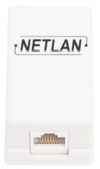Компьютерная розетка настенная Netlan EC-UWO-1-UD2-WT-10 ,1 порт, Кат.5e (Класс D), 100МГц, RJ45/8P8C, 110, T568A/B, неэкранированная, белая, уп-ка 10