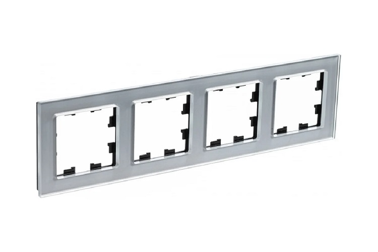 Рамка Systeme Electric ATN320304 AtlasDesign Nature Стекло алюминий 4-ая