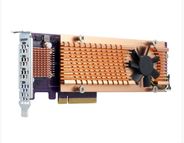 Карта расширения QNAP QM2-4P-384 4 x M.2 2280 PCIe SSD. Интерфейс PCIe Gen3 x8.