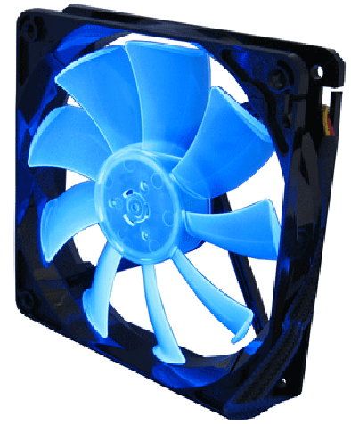 Кулер GELID Wing 12 UV Blue 64,3 CFM 120х120х25 мм, 1500 об/мин, 12W (FN-FW12-15-B)