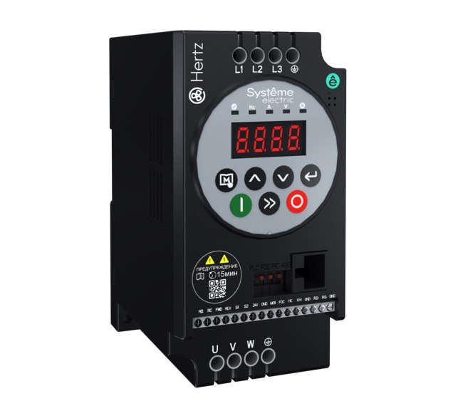 Преобразователь частоты Systeme Electric STV050U15N4 STV050 Hertz 1,5 кВт 380В ЭМС С3 + LED панель оператора