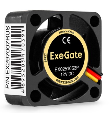Вентилятор для корпуса Exegate EX02510S3P EX297007RUS 25x25x10 mm, 10000rpm, 24CFM, 22dBa, 3-pin