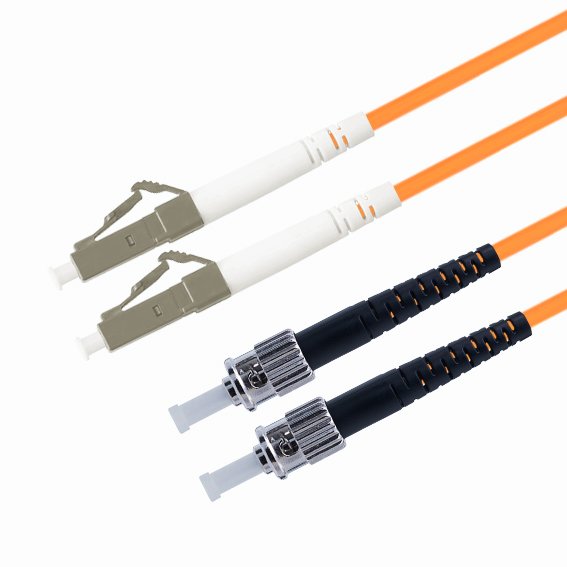 Патч-корд волоконно-оптический TELCORD ШОС-2x3.0-2LC/U-2ST/U-MM50-1.5м-LSZH-OR duplex LC/UPC-ST/UPC, MM 50/125 (OM2), 3.0 мм, LSZH, 1.5м